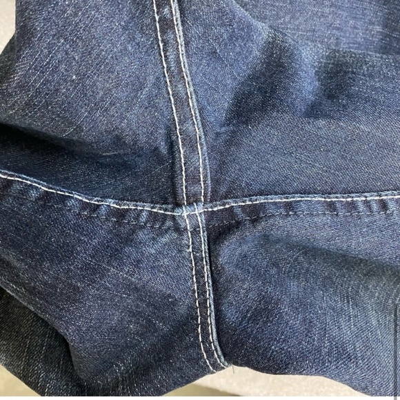 Wrangler Q Baby Med Dark Wash Mid Rise Straight Leg Jeans 9/10 - Picture 9 of 15